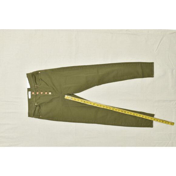 NEW LOFT Women's High Waist Skinny Ankle Jeans Size 26/2 Green Exposed Buttons - Picture 3 of 8